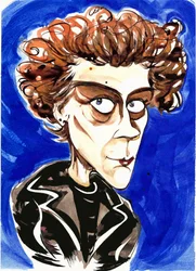 Olga Neuwirth - caricature de la compositrice autrichienne (née en 1968)
